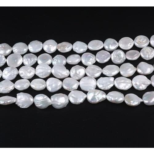 14-15mm Natural Freshwater Pearls Thick Coins Freshwater Pearls