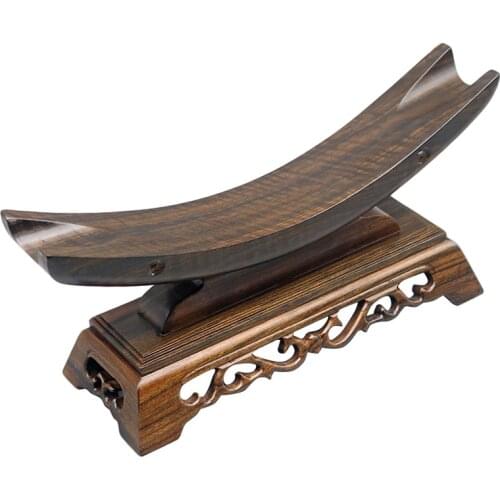 Sword Stand Solid Wood Sword Display Katana Stand Holder Crescent Shape for General Swords