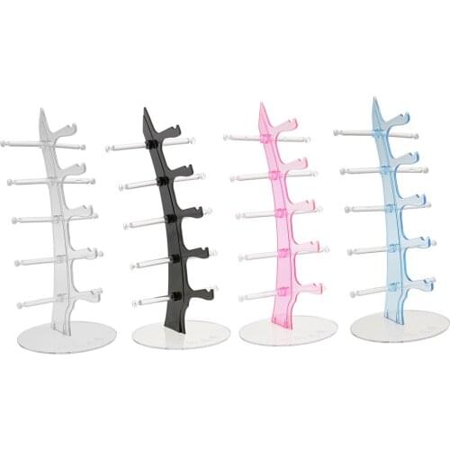 5 Tiers Acrylic Eyeglasses Sunglasses Display Stand Rack Holder Shelf Tool Sunglasses Display Holder Jewellery Organizer