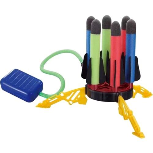 Jump Rocket Launcher 6 Rockets & Air Rocket Launcher Kids Gift Outdoor Games