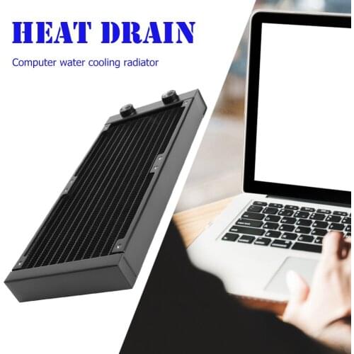 Thread PC Cooler Water Cooling Radiator 12 Tubes Aluminum Radiator CPU Heat Sink Exchanger for Laptop Desktop Computer