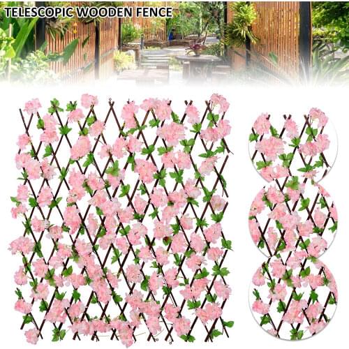 Garden Decorative Fences Extensible Plant Support Climbing Lattices Wooden Fence Flower Trellis Expanding for Garden Yard