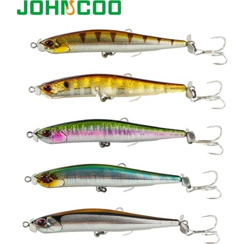 JOHNCOO Sinking Pencil Fishing Lure 90mm 15g Pencil Shad Laser Minnow Artificial Saltwater Hard Bait Carp Fishing Tackle