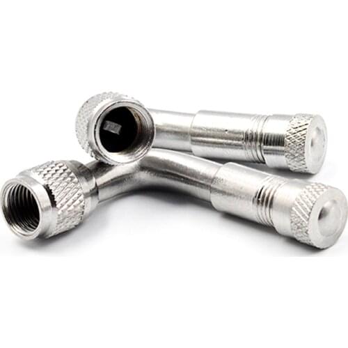 1pc Bicycle Air Tyre Valves Adapter for Car Truck Motorcycle 45/90/135 Degree Valve Extension Stem Brass Cycling Accessories