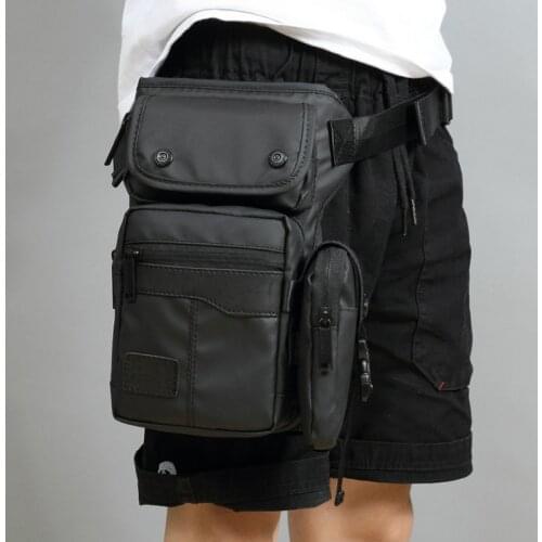 High Quality Nylon/Canvas Leg Drop Hip Cross Body Shoulder Fanny Bag Messenger Motorcycle Rider Cell Phone Waist Pack Belt Bags