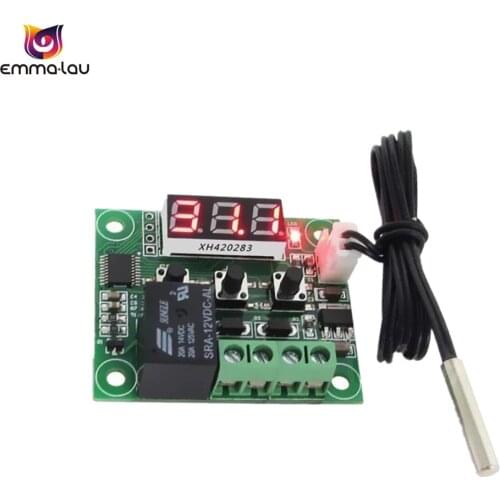 W1209 Red LED Heat Cool Temp Thermostat Temperature Controller -50-110C DC12V On/Off Switch Temperature Meter With NTC Sensor
