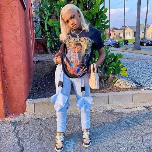 2021 Autumn Winter Woman Fashion Belt Pants Streetwear Casual Trousers Fleece Warm Stacked Sweatpants High Waist Pockets Joggers