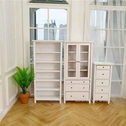 1/10,1/12 Mini [White] Sitting-Bedding Sofa Drawer Bed for OB11 BJD Dollhouse Furniture Decorative Accessories