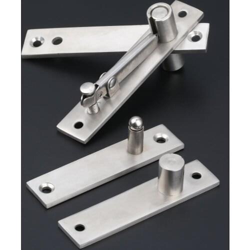 1 Set Stainless Steel 360°Rotatable Heavy Duty Door Top Bottom Pivot Hinge Steel Door Hinge Hardware