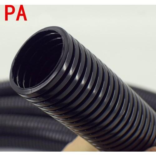 1m 6.5mm-20mm PA nylon flame retardant plastic bellows waterproof wire hose can be opened PP Corrugated tube auto car corrugated