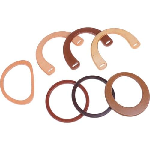 1PCS Wooden Resin Handle Replacement DIY Handbag Purse Frame Bag Accessories Tool