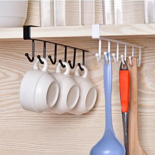 1 PcHousehold Goods Metal Hook Kitchen Bathroom Room Storage Rack Hook Tableware Storage Hook Household Gadget Clothes Hat Hook