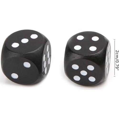 5pcs 20mm Round Corner Wood Dice For Bar Nightclub Party RPG Board Game Kid Toys