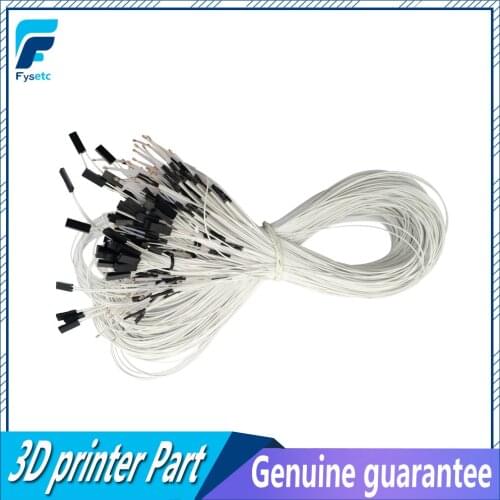 50pcs 100K ohm NTC 3950 Thermistors with dupont head for 3D Printer Mend Free Shipping