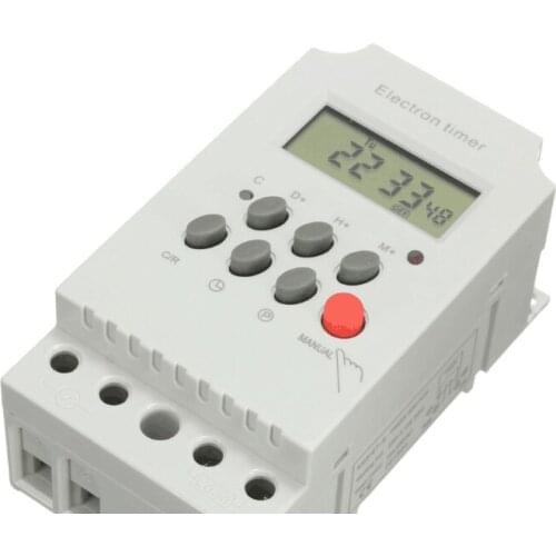 50PCS AC 220V 25A Din Rail Digital Programmable Electronic Timer Switch KG316T-II for home universal electric appliance