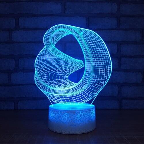 Abstract Colorful 3d Lamp Led Energy Saving Creative 3d Acrylique Usb Desk Lamp Acrylic Eye Protection Eye Table Lamps
