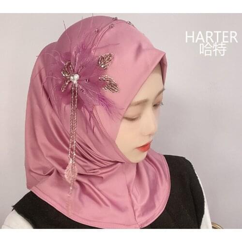 Arabian Women Hijabi Muslim Wear Cover Instant Handmade Hijab Caps