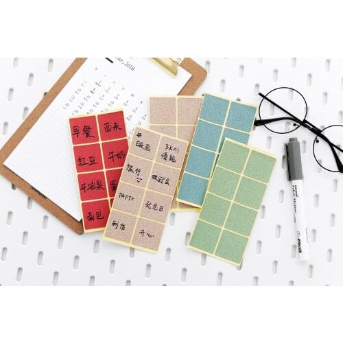 Color cork label sticker wooden handwritten self adhesive high quality storage label creative sticker waterproof label sticker