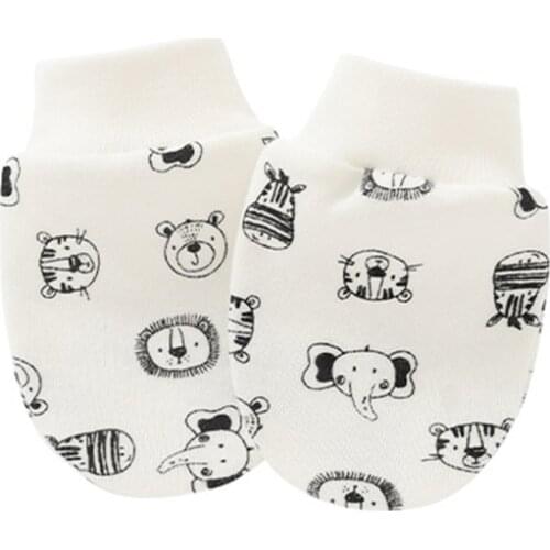 Baby Anti Scratching Soft Cotton Gloves Newborn Protection Face Scratch Mittens Q9QB