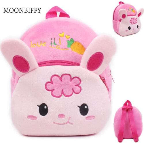 Mini Cartoon Kids Plush Backpacks Baby Toy Schoolbag Student Kindergarten Backpack Cute Children School Bags for Girl Schoolbag
