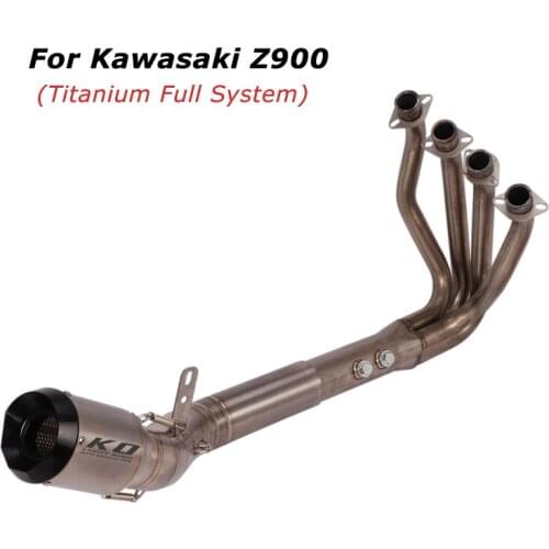For Kawasaki Z900 Motorcycle Titanium Full System Whole Set Exhaust Muffler Tips Front Header Link Connect Pipe
