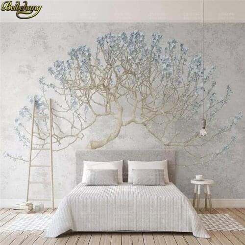 Beibehang Custom Photo wallpaper for bedroom walls Mural Backdrop 3D Wall Paper For Walls Nordic tree wall papers home decor