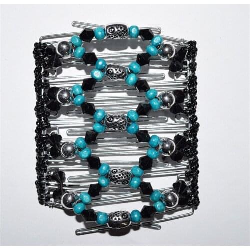 Blue black silver metal comb girls women lady wedding pary best gift magic comb 10 pcs /lot