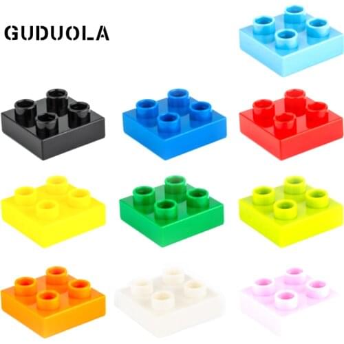 Guduola Building Block Plate 2x2 MOC Parts Compatible 3022 Base Brick Thin Figures Blocks Small Particles Blocks 163 pcs/lot