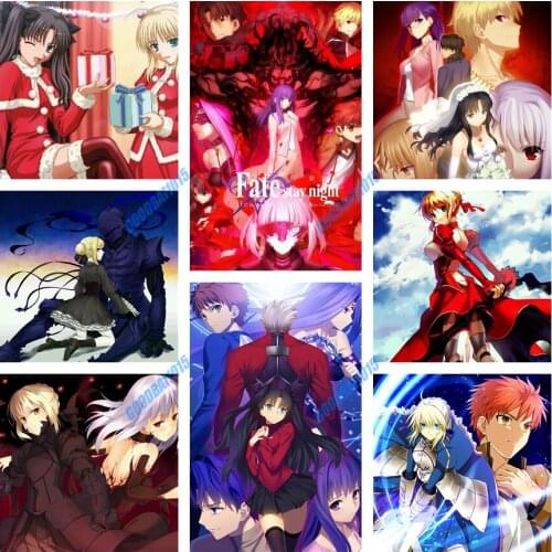 Fate Stay Night Anime Diamond Painting 5D Diy Diamond Embroidery Cross Stitch Kits Mosaic Girls Home Decoration