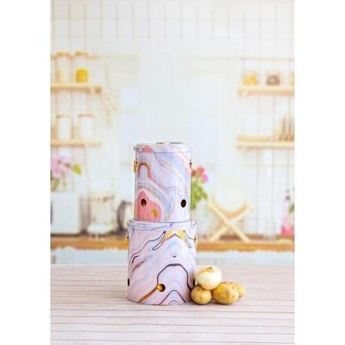 Potato Onion Storage Container 2'li Set Pink