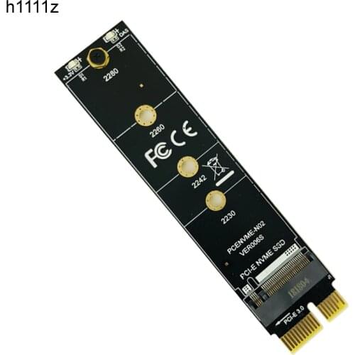 M.2 NVMe SSD PCI-E Adapter PCI Express 3.0 x1 M Key Connector High Speed Expansion Card Support 2230 2242 2260 2280 Size M.2 SSD
