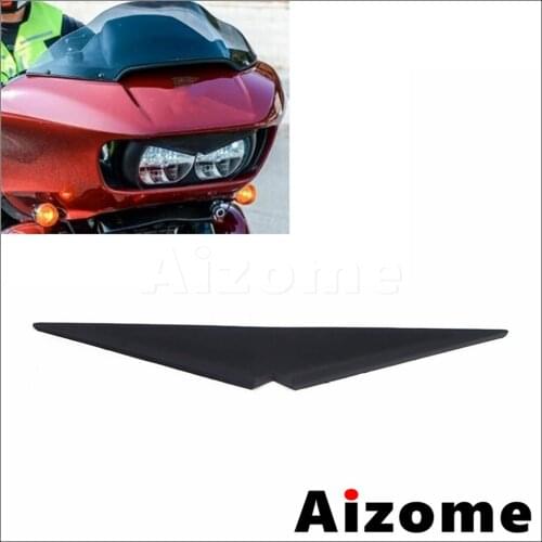 Motorcycle Headlight Eagle Trim Cover Front Light Rubber Eyebrow Eyelid Sticker For Harley Road Glide FLTRK FLTRU FLTRU 2015-up