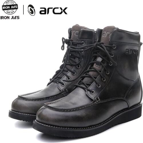 ARCX Motorcycle Boots Vintage Casual Men Motorcycle Shoes Riding Boots Protective Racing Mark Shoes Waterproof Boots Popular