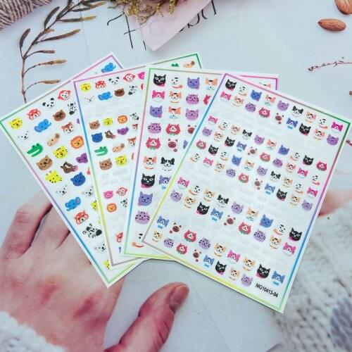 Cute Cat Cute Dog Pattern Nail Art Sticker Self-adhesive Transfer Decal 3D Slider DIY Tricks L Art Decoration Manicure Package