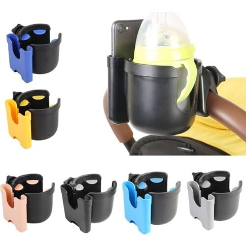 New 2-in-1 Baby Stroller Cup Holder Rack Bottle Universal Cup Holder for Pram Stroller Carrying Case Milk Bottle Cart