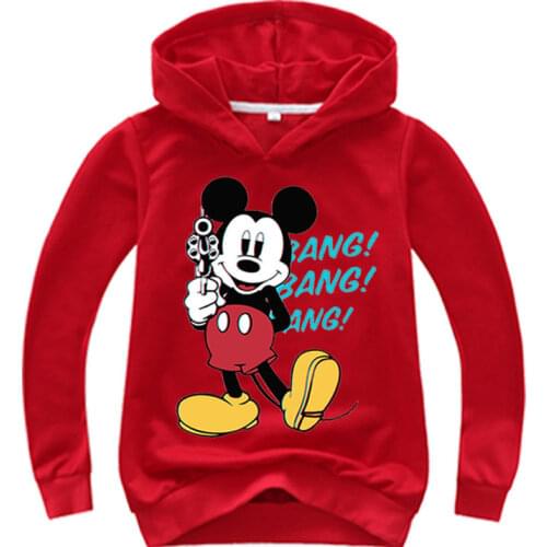 2021 New Mickey Sweatshirt Printed Kids Tops For Boys Girls Pullover Hoodies Hip Hop Basic Coat Childrens Wear Girls clothes