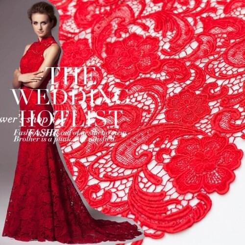 New Arrival Red color African Guipure Material nigeria Cord French Chemical Lace Fabric Swiss Voile Lace High Quality M10156