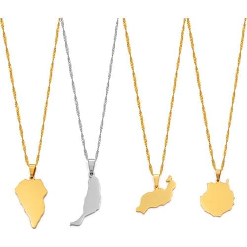 Anniyo Spain Canary Islands Tenerife/Gran Canaria/Fuerteventura/La palma/Lanzarote Pendant Necklaces Women Girl Jewelry #120121