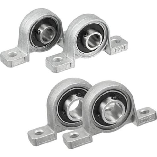 2pcs KP08 8/10/12/15/17/20/25/30/35mm Bore Zinc Alloy Inner Ball Mounted Pillow Block Insert Bearing