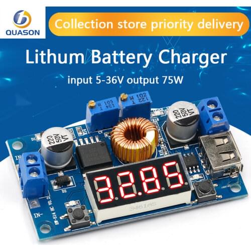 DC-DC 5A Digital LED Drive Lithum Battery Charger Module CC/CV USB Step Down Buck Converter With Voltmeter Ammeter