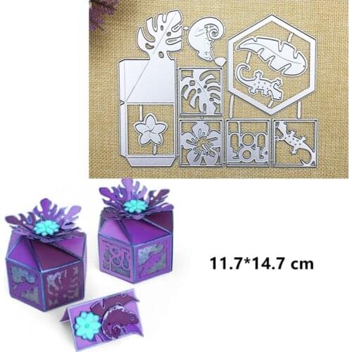 Julyarts 2019 Flower Box Die Metal Cutting Dies Stencils For Scrapbooking Stamps Diy Paper Card Making Cut Crafts Die Stitch