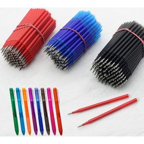 5Pcs/20Pcs Erasable Gel Pen Refill Replacement Office School Writing Stationery Accessory Black/Blue/Red Ink Erasable Pen Refill