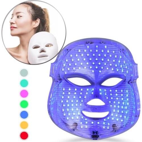 LED Mask For Face Neck EMS Micro-current Anti Wrinkle Acne Removal Neck Skin Rejuvenation Photon Therapy Machine Home Spa Salon
