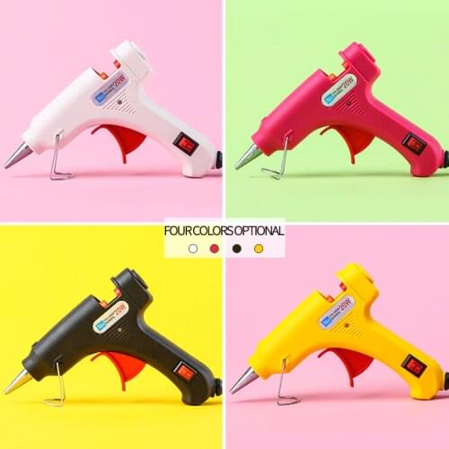 Hot melt glue gun household small power manual DIY hot melt glue stick 7mm, environmental friendly high viscosity color and tran