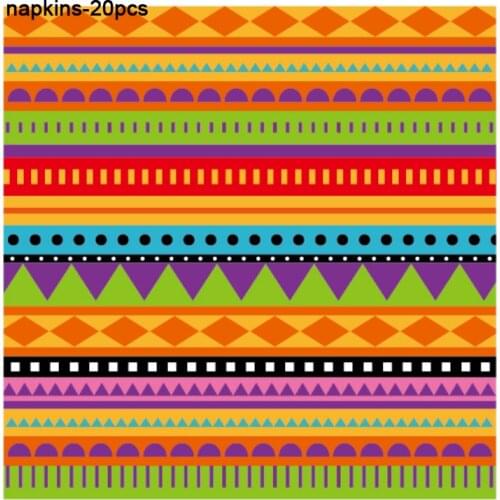 Traditional Mexico Cactus Party Theme Disposable Tableware Sets Napkins of Summer Hawaii Mexican Party Favors Tableware Supplies