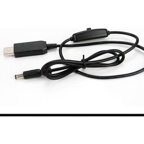 5V To 9V 12V USB Conversion Cable Mobile Power Connection Router Connection Cable Booster Cable with Switch Indicator Light