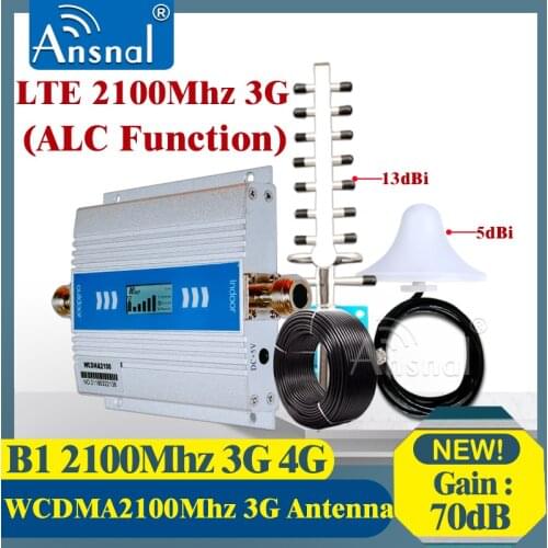3G WCDMA 2100MHz MobilePhone Signal Booster UMTS 2100MHz 3G GSM Signal Repeater 4G CellPhone Cellular Amplifier 3g4gYagi Antenna
