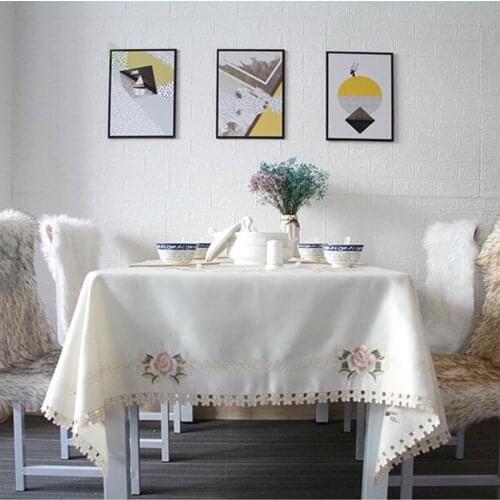 Veemi Satin Tablecloths On The Table