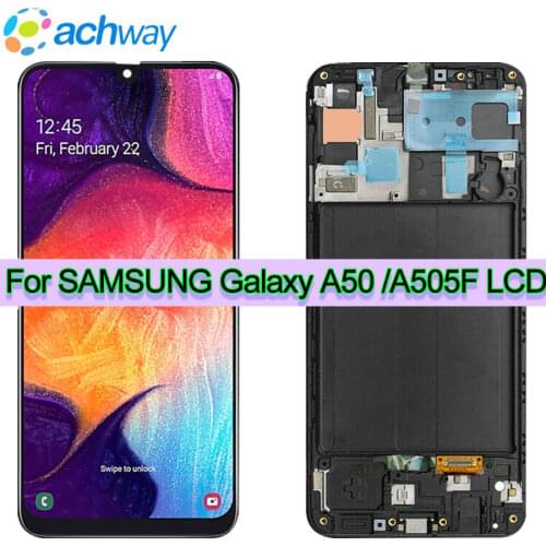 6.4For Samsung Galaxy A50 LCD A505 A505F SM-A505F Display Touch Screen Digitizer Assembly A50 2019 For SAMSUNG A50 LCD A505DS