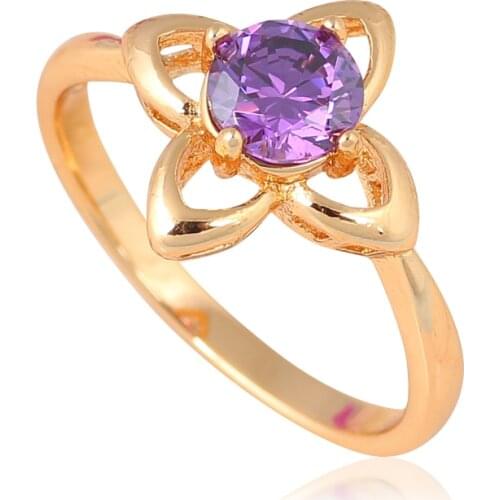 Gold tone Health Jewelry Nickel & Lead Free Plating Austrian Zircon Ring KR61 Size #6 #6.5 #7 #5.5 #7.75 #7.5